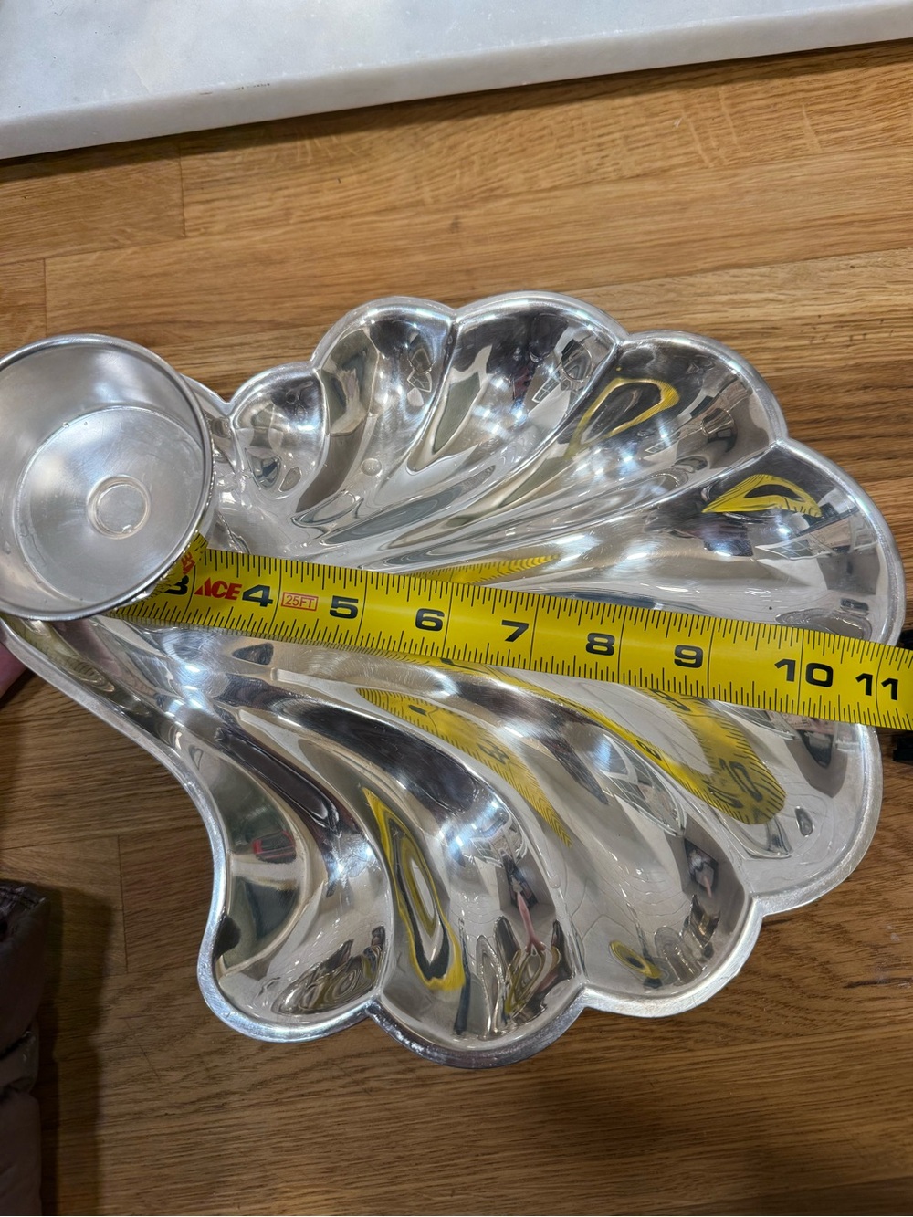 Vintage silver shell tray - Picture 3 of 4